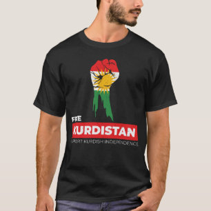 T-shirt Kurdistan libre, soutien à l'indépendance des Ku