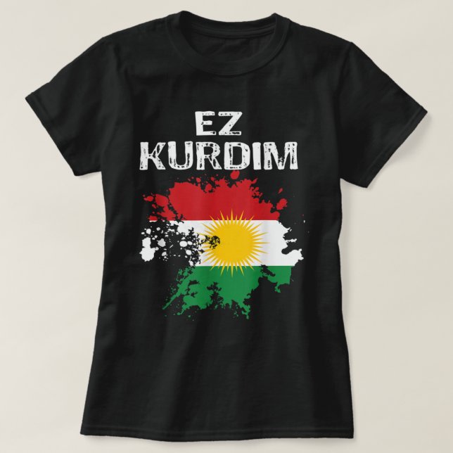 T-shirt Kurdistan Newroz Kurdi Drapeau Son Biji Kurdis (Design devant)