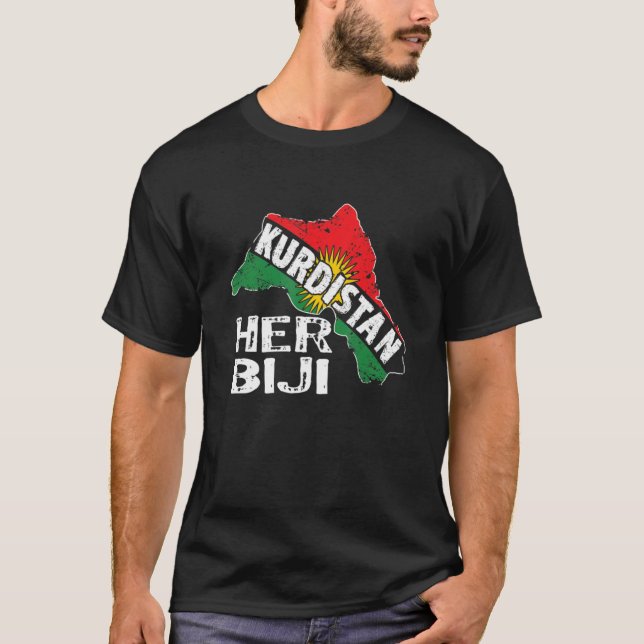 T-shirt Kurdistan Newroz Kurdi Drapeau Son Biji Kurdis (Devant)