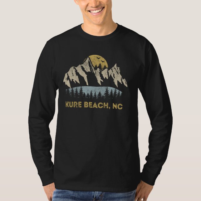 T-shirt Kure Beach North Carolina Sunset Mountain Sunset S (Devant)