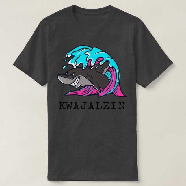 T-shirt Kwajalein Atoll Kwaj Marshall Islands Shark Ocean  (Design devant)