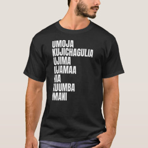 T-shirt Kwanzaa 7 Principes Umoja Kujichagulia Ujima