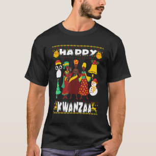 T-shirt Kwanzaa Principes Bougies Diaspora noire africaine