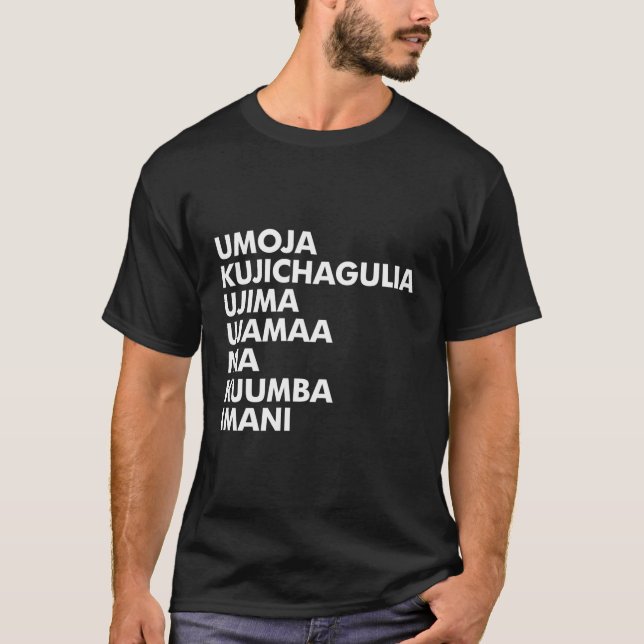 T-shirt Kwanzaa - Sept principes (Devant)
