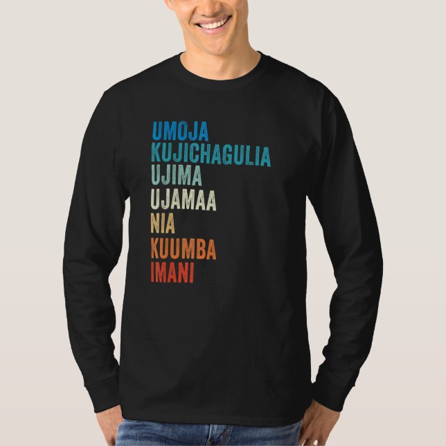 T-shirt Kwanzaa Sept Principes 1 (Devant)