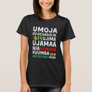 T-shirt Kwanzaa Sept Principes Afro-Américain Kwanza Sym