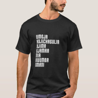 T-shirt Kwanzaa Sept Principes Umoja Kujichagulia Ujima