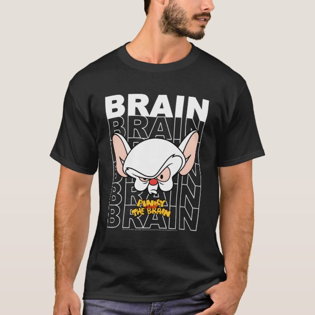 T-shirt Ky Et Le Cerveau Texte Stack Big Face (Devant)