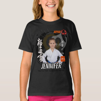 T-shirt Kyokushin Girl Black Belt Personalized Team