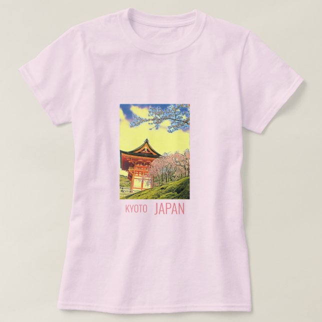 T-shirt Kyoto Japon Cherry Blossom photographie de voyage (Design devant)