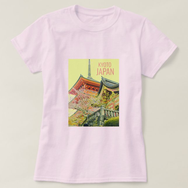T-shirt Kyoto Japon fleurs de cerisier voyage (Design devant)