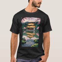 Kyoto Japon Kinkaku-ji Illustration Voyage Art Vin