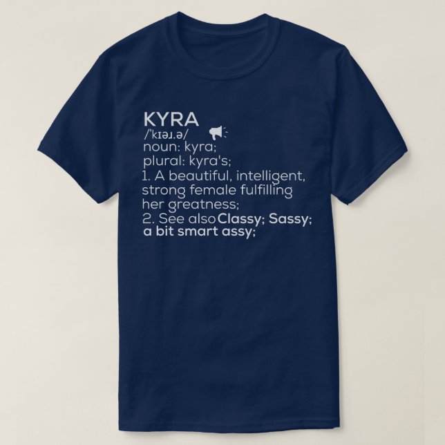 T-shirt Kyra Nom Kyra Définition Kyra Nom féminin Kyra Me (Design devant)