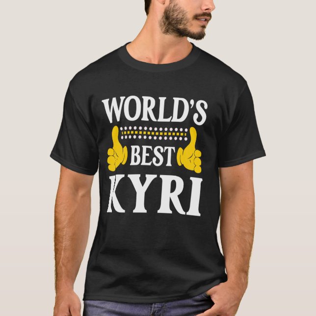T-shirt Kyri Nom personnel Funny Prénom World's Best K (Devant)