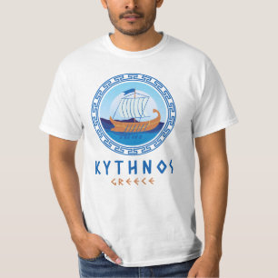 T-shirt Kythnos, Grèce Design de navires grecs Hommes