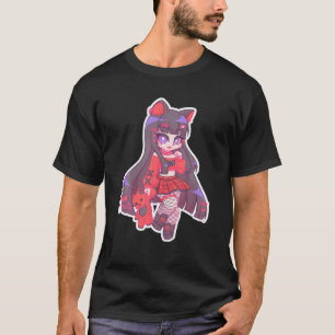T-shirt Kyuuchandesu Emo Girl Chibi Dessin Chat Alt Girl A