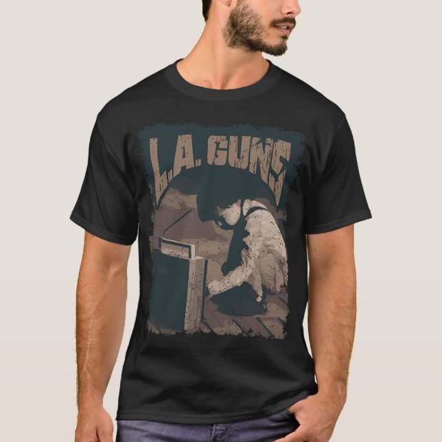 T-shirt L.A. Guns Radio Vintage (Devant)