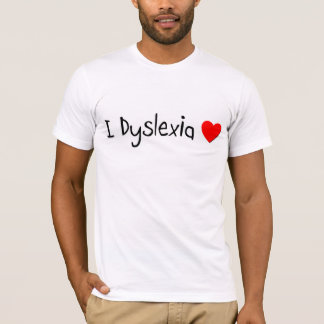 T-shirt l amour de dyslexie