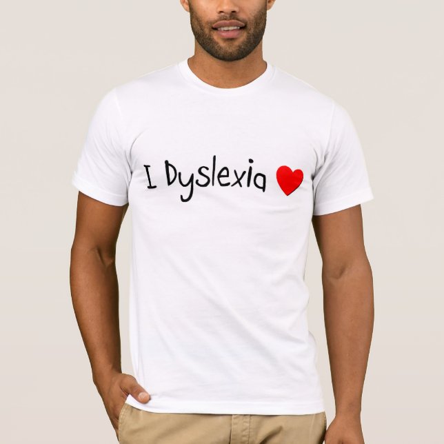 T-shirt l amour de dyslexie (Devant)