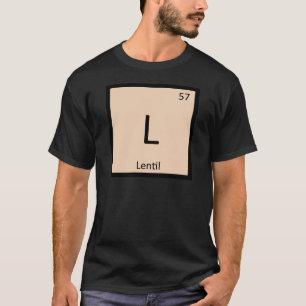T-shirt L - Chimie des légumineuses de lentilles Symbole d
