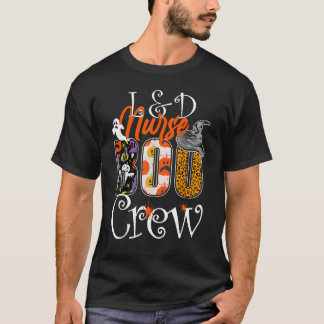 T-shirt L&d Infirmière Boo Crew Halloween Nurs de travail