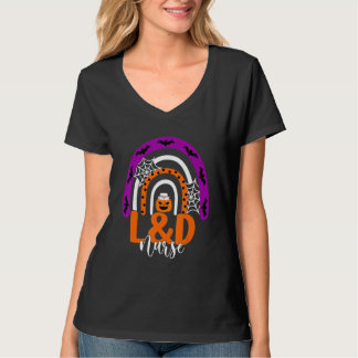 T-shirt L&d Infirmière Citrouille De Travail Et De Livrais