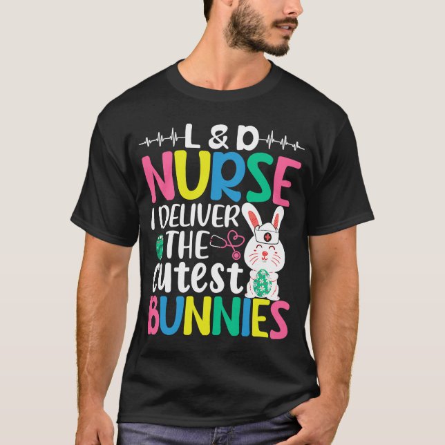 T-shirt L D Nurse Bunny Easter Dress for Women (Devant)
