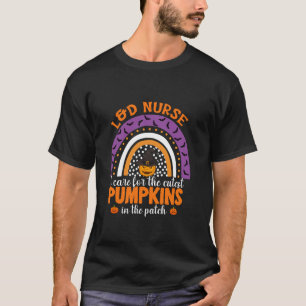 T-shirt L D Nurse Cutest Citrouilles Halloween Rainbow Cos