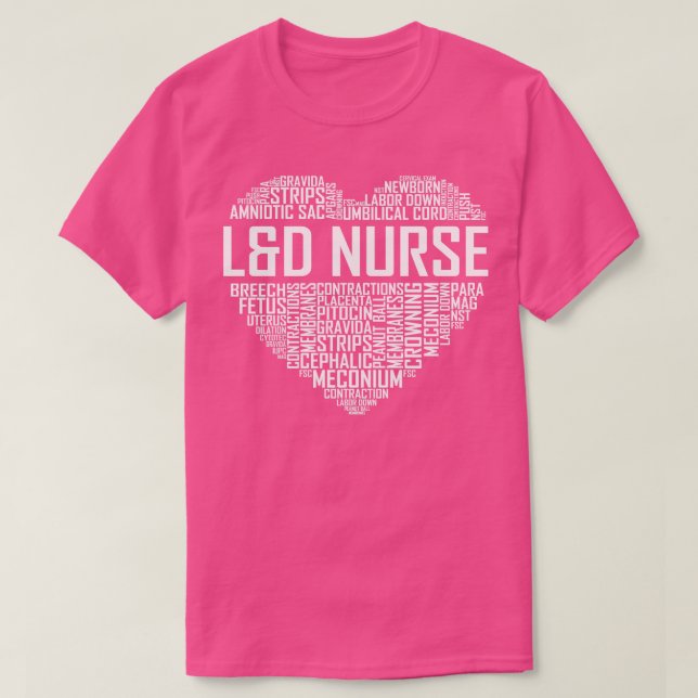T-shirt L D Nurse Heart (Design devant)