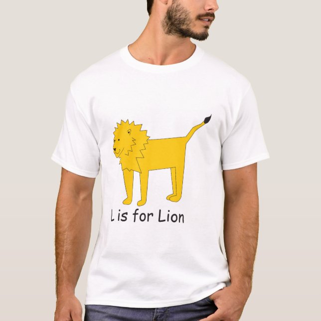 T-shirt L est pour le lion (Devant)