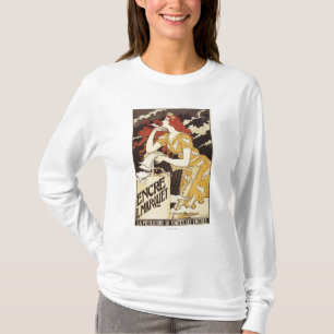 T-shirt L. Marquet Ink Rouge-A dirigé la femme et l'harpe