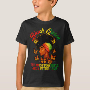 T-shirt La 18E Reine Noire Échecs Puissant Pièce Dans