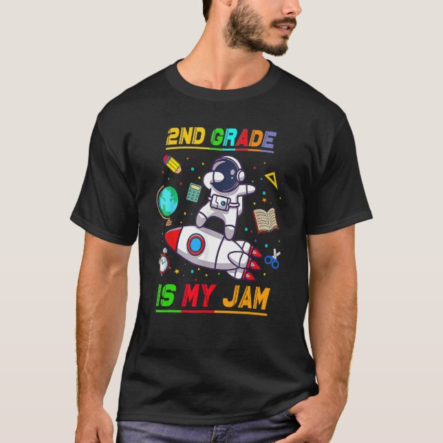 T-shirt La 2e Année, C'Est Mon Astronaute De Jam De Retour (Devant)