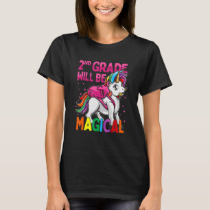 T-shirt La 2e année sera une licorne magique mignonne reto