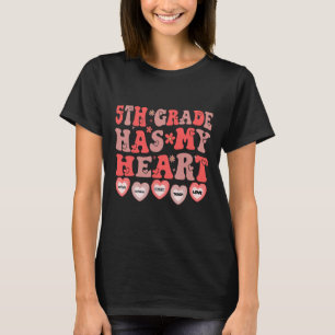 T-shirt La 5e a mon cœur Professeur de cinquième Valenti