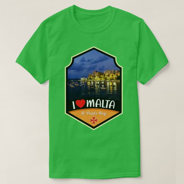 T-shirt La baie de Malte St Pauls (Design devant)