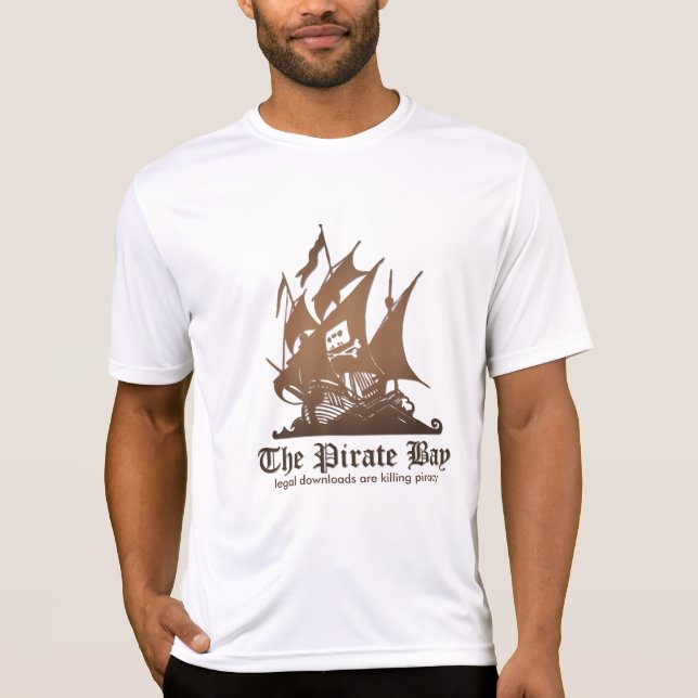 T-shirt La baie de pirate - le téléchargement juridique (Devant)