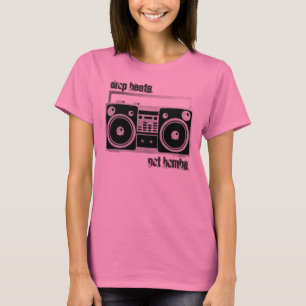 T-shirt La baisse bat pas la chemise de boombox de bombes