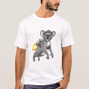 T-shirt La balade en jetpack de Rocket Koala dans les airs