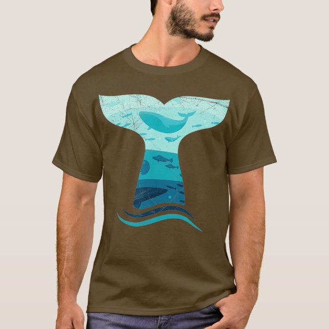 T-shirt La baleine à Waves Orca Océan (Devant)