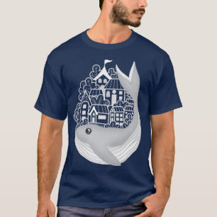 T-shirt La baleine amène la ville sur son dos