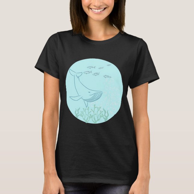 T-shirt la baleine bleue (Devant)