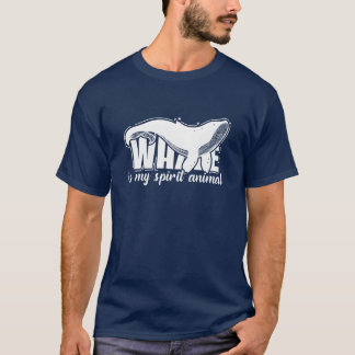 T-shirt La baleine est mon animal spirituel fille