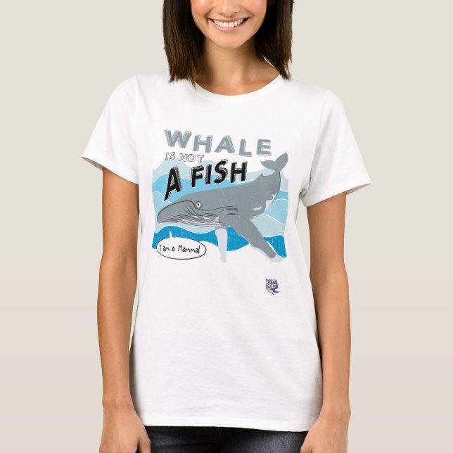 T-shirt La baleine n'est pas un poisson (Devant)