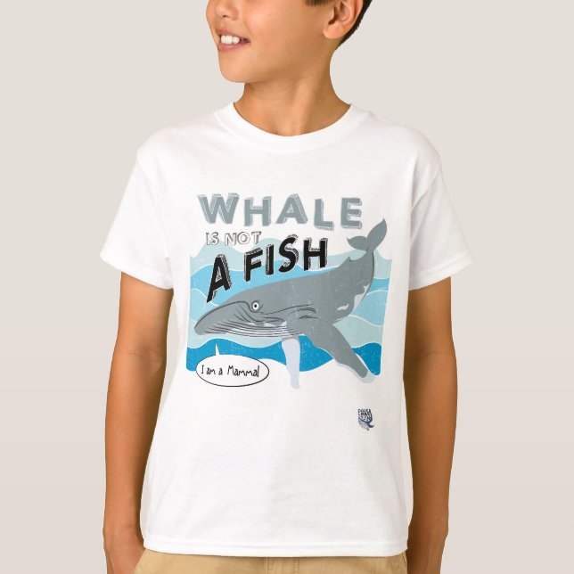 T-shirt La baleine n'est pas un poisson (Devant)