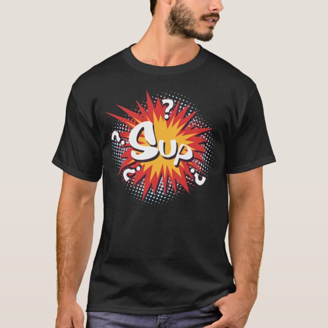 T-shirt La bande dessinée Pop Art "Sup ?" (Devant)
