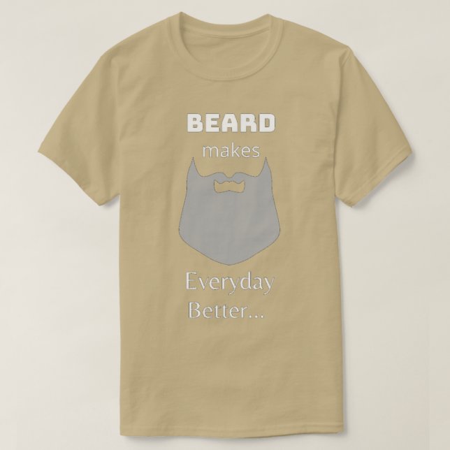 T-shirt La barbe la cultive avec fierté 4 (Design devant)