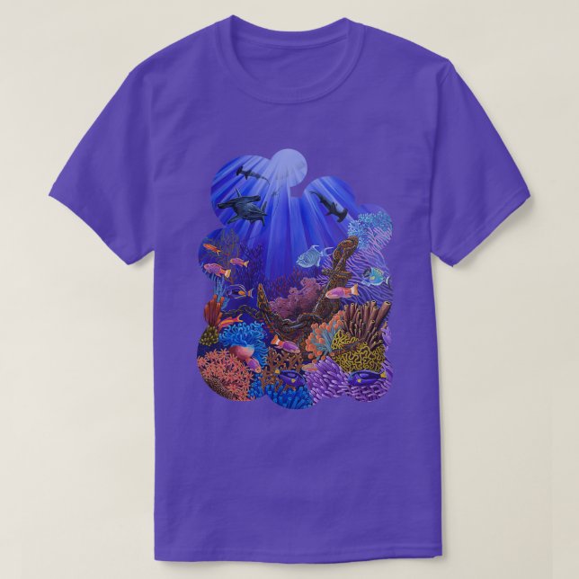 T-shirt La barrière de corail sous-marine (Design devant)