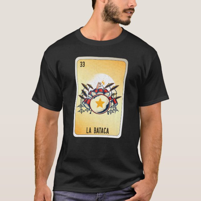 T-shirt La Bataca Mexican Slang Lottery Bingo Cards   (Devant)