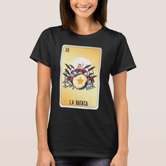 T-shirt La Bataca Mexican Slang Lottery Bingo Cards (Devant)